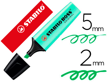 Marcador fluorescente Stabilo Boss Original tinta menta pastel